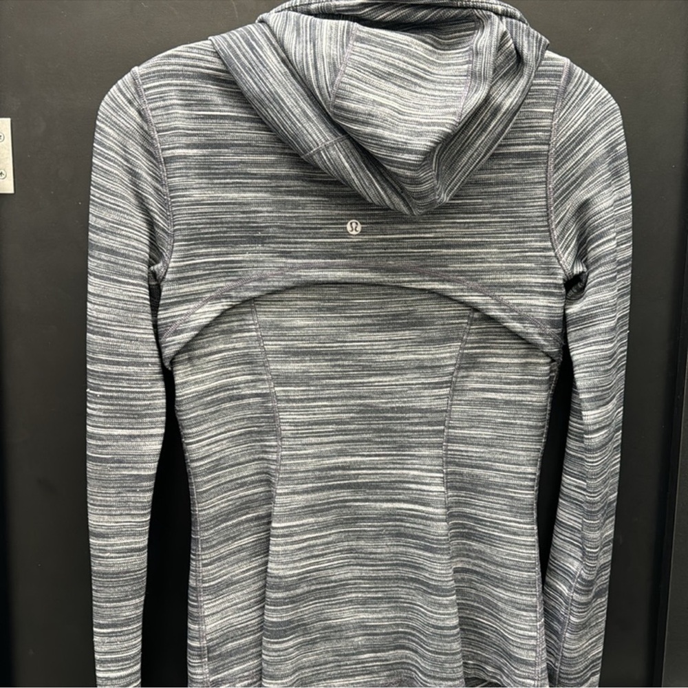 Lululemon Hooded Define Jacket *Nulu Heathered Black/White/Black size 6 - Picture 13 of 14